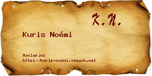 Kuris Noémi névjegykártya